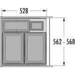 3619-771 Euro Cargo 60 Waste Bin with Soft Closing